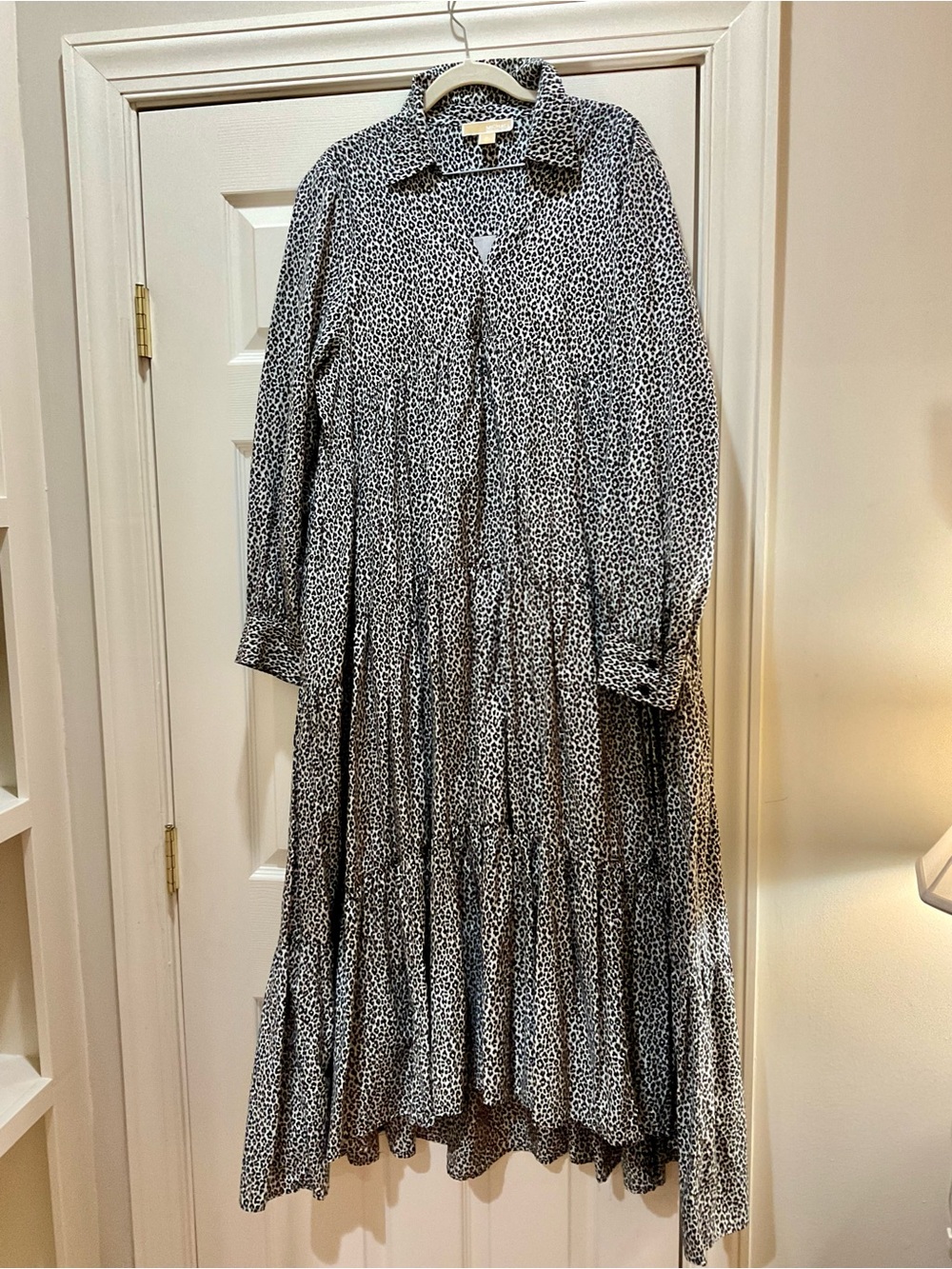 Michael Kors Black and White Tiered Maxi Dress - Picture 4 of 15